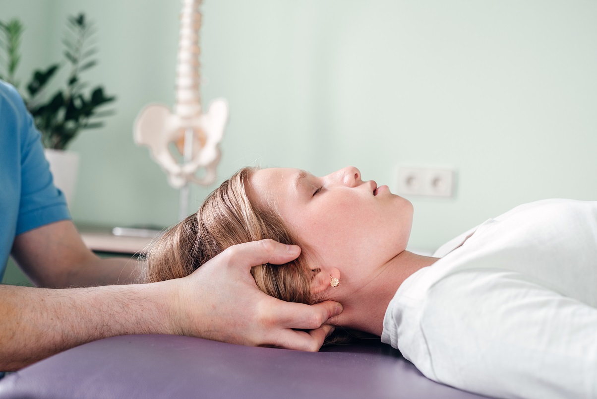 a girl receiving cst treatment