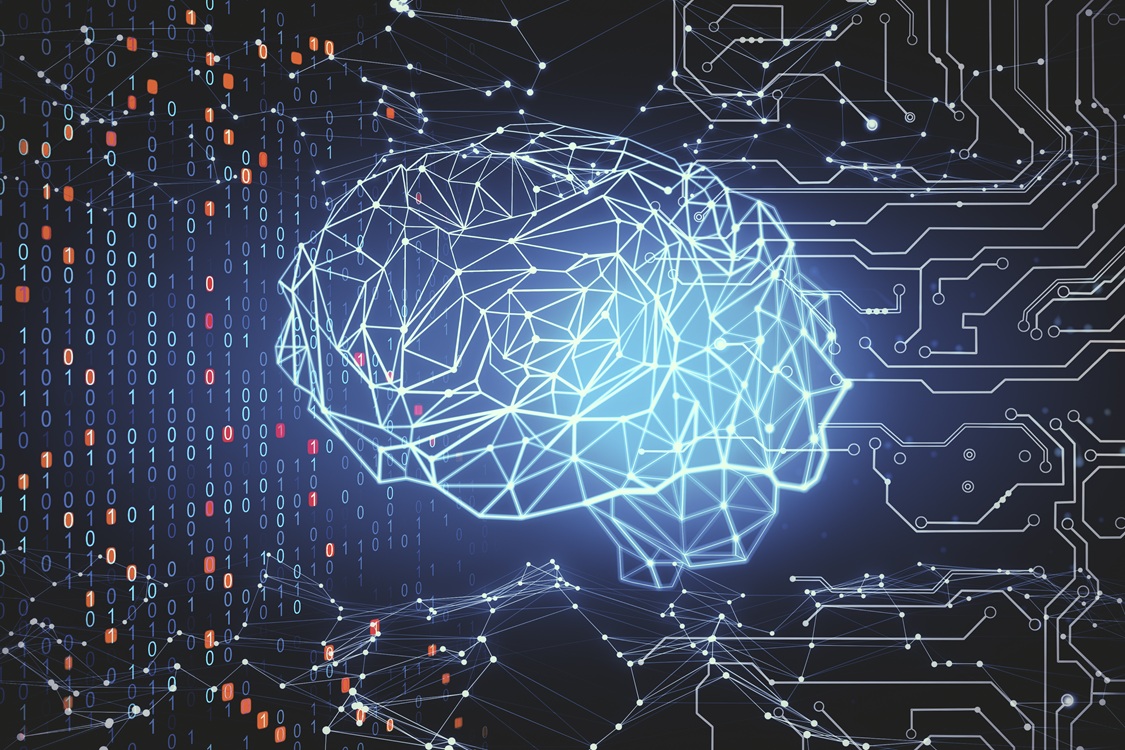 creative polygonal brain on virtual screen ai and 2026