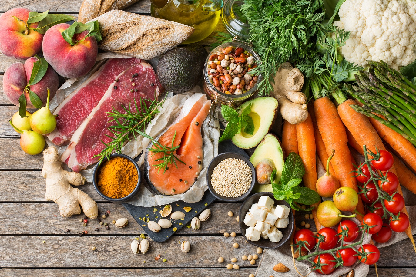 healthy food for balanced flexitarian mediterranea