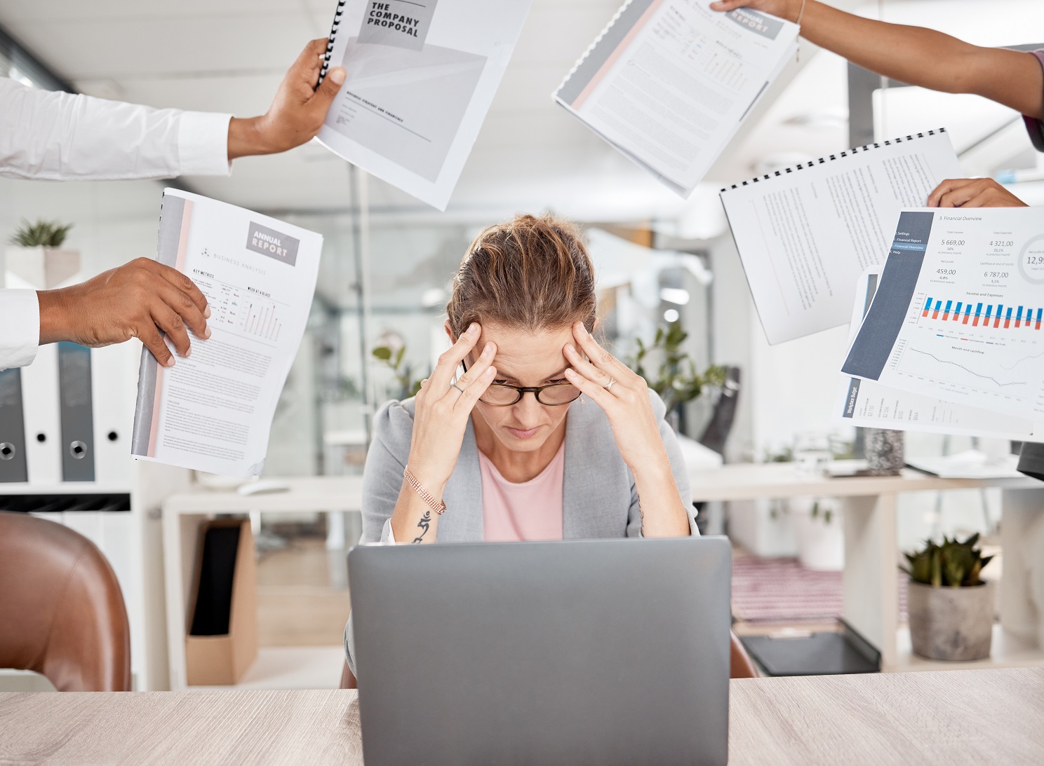 stress burnout and woman