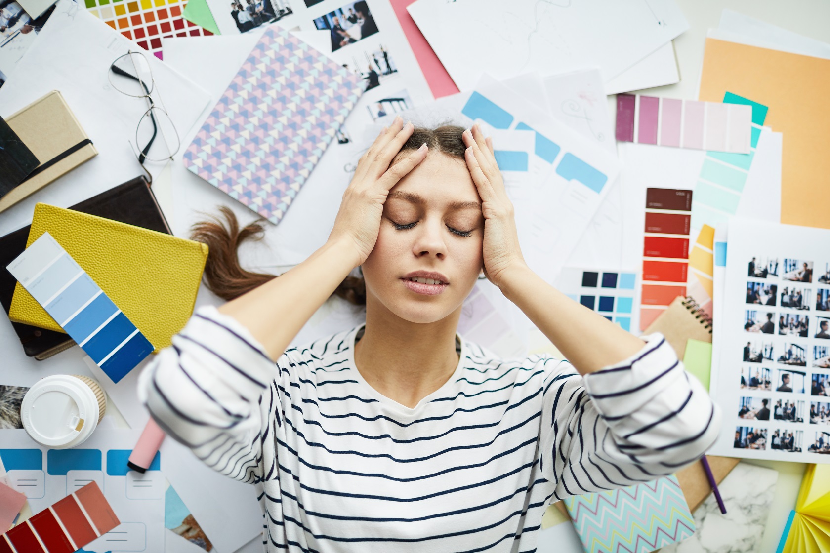 stressed young woman