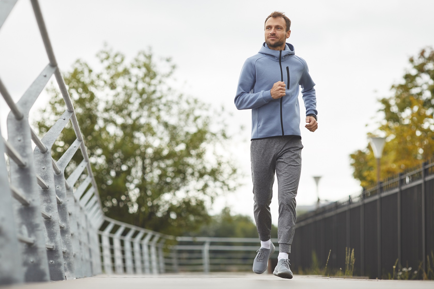 young athlete jogging