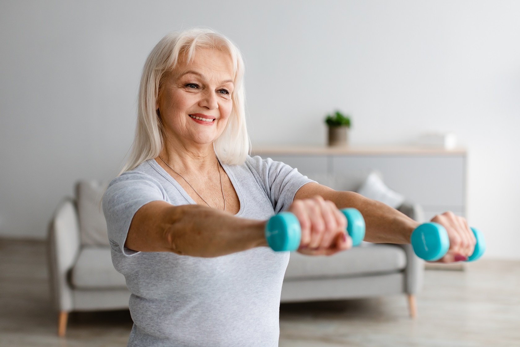 mature woman exercising