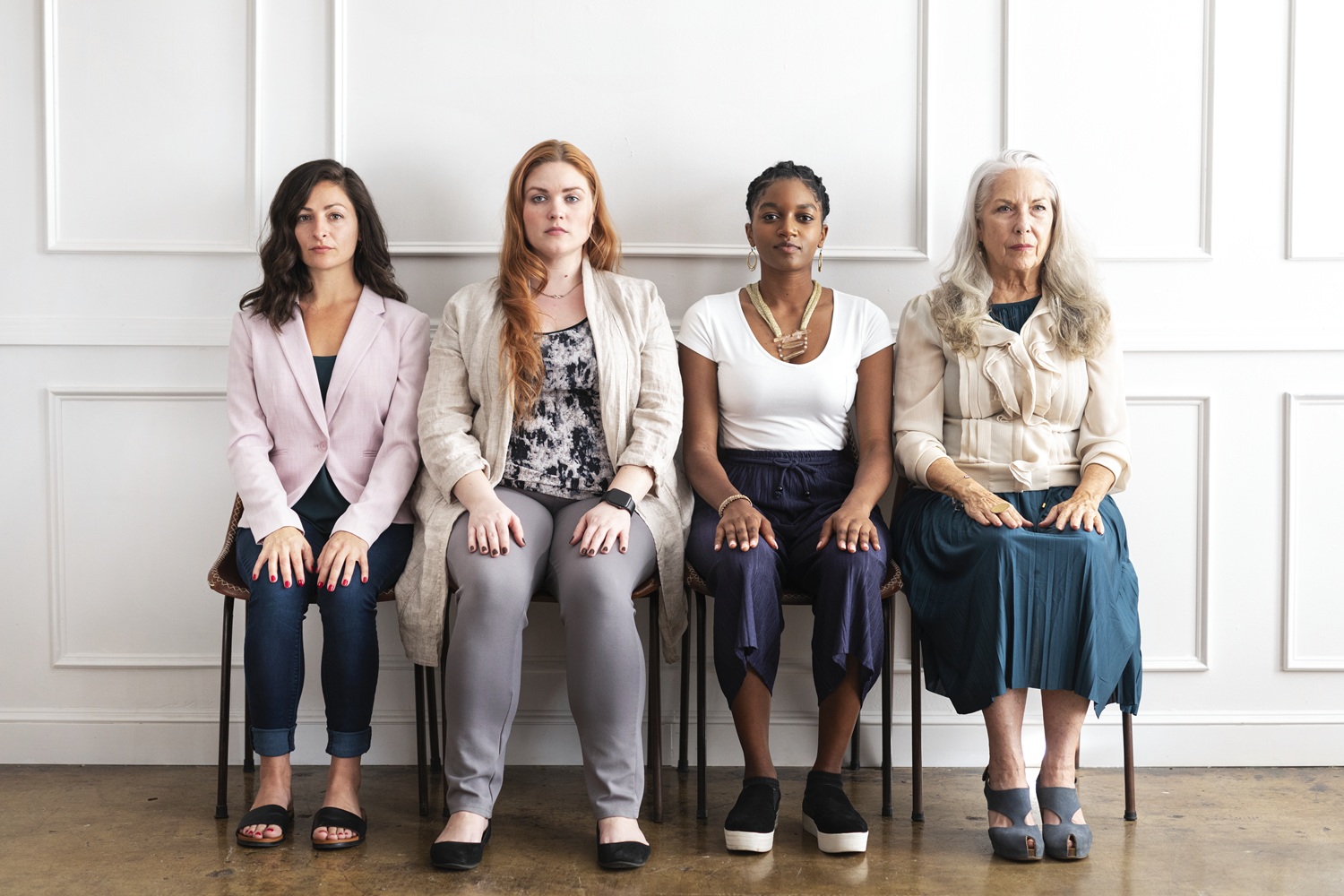 empowering gorgeous businesswomen sitting together